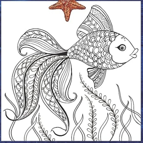 SEA LIFE - Coloring Book for Adults : Marine Life NEW!!! - Picture 5 of 13